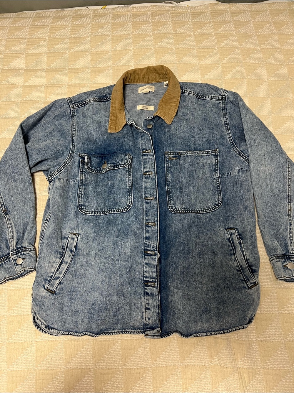 Universal Threads Denim Jacket with Brown Corduroy Collar